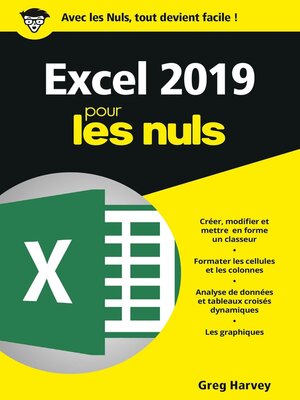 cover image of Excel 2019 pour les Nuls, poche